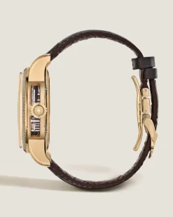 Minerva The Unveiled Chronograph Limited Edition - 30 Exemplare - Braun - Gelbgold - MB136352 - Uhr