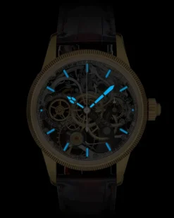 Minerva The Unveiled Chronograph Limited Edition - 30 Exemplare - Braun - Gelbgold - MB136352 - Uhr