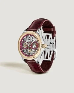 Minerva The Unveiled Secret Limited Edition - 58 Exemplare - Weinfarben - Rotgold - Stahl - MB136354 - Uhr
