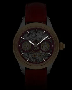Minerva The Unveiled Secret Limited Edition - 58 Exemplare - Weinfarben - Rotgold - Stahl - MB136354 - Uhr