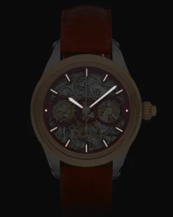 Minerva The Unveiled Secret Limited Edition - 58 Exemplare - Weinfarben - Rotgold - Stahl - MB136354 - Uhr
