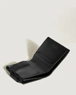 Mini Brieftasche 6 cc aus Extreme Leder - Schwarz / Cayenne - Leder - MB199417 - Brieftaschen