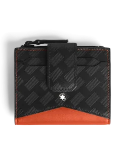 Mini Brieftasche 6 cc aus Extreme Leder - Schwarz / Cayenne - Leder - MB199417 - Brieftaschen