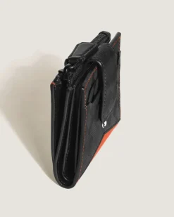 Mini Brieftasche 6 cc aus Extreme Leder - Schwarz / Cayenne - Leder - MB199417 - Brieftaschen