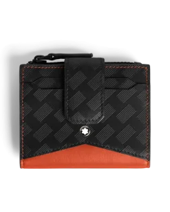 Mini Brieftasche 6 cc aus Extreme Leder - Schwarz / Cayenne - Leder - MB199417 - Brieftaschen