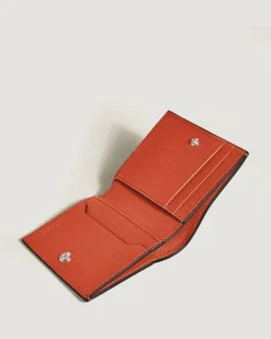 Mini Brieftasche 4 cc aus Sartorial Leder - Mandarine - Leder - MB221472 - Brieftaschen