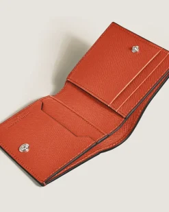 Mini Brieftasche 4 cc aus Sartorial Leder - Mandarine - Leder - MB221472 - Brieftaschen
