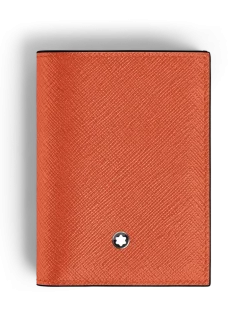 Mini Brieftasche 4 cc aus Sartorial Leder - Mandarine - Leder - MB221472 - Brieftaschen