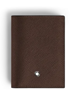 Mini Brieftasche 4 cc aus Sartorial Leder - Ebony colour - Leder - MB222989 - Brieftaschen