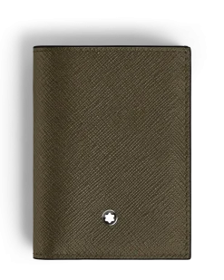 Mini Brieftasche 4 cc aus Sartorial Leder - Khaki - Leder - MB221508 - Brieftaschen