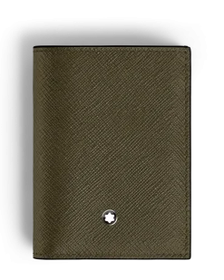 Mini Brieftasche 4 cc aus Sartorial Leder - Khaki - Leder - MB221508 - Brieftaschen