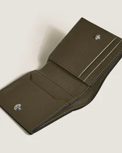 Mini Brieftasche 4 cc aus Sartorial Leder - Khaki - Leder - MB221508 - Brieftaschen