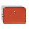 Mini-Brieftasche 2 cc mit Reißverschluss aus Sartorial Leder - Mandarine - Leder - MB221340 - Brieftaschen