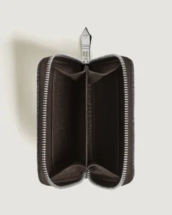 Mini Brieftasche 2 cc mit Reißverschluss aus 4810 Denim - Blau - Stoff und Leder - MB221478 - Brieftaschen