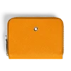 Mini-Brieftasche 2 cc mit Reißverschluss aus Sartorial Leder - Safranorange - Leder - MB221504 - Brieftaschen