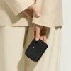 Mini-Brieftasche 2 cc mit Reißverschluss aus Sartorial Leder - Schwarz - Leder - MB221338 - Brieftaschen