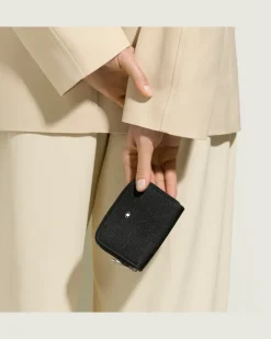 Mini-Brieftasche 2 cc mit Reißverschluss aus Sartorial Leder - Schwarz - Leder - MB221338 - Brieftaschen