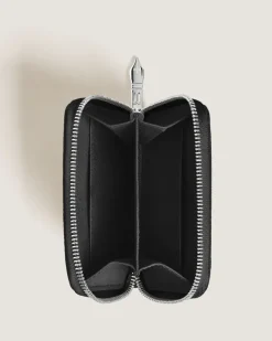 Mini-Brieftasche 2 cc mit Reißverschluss aus Sartorial Leder - Schwarz - Leder - MB221338 - Brieftaschen