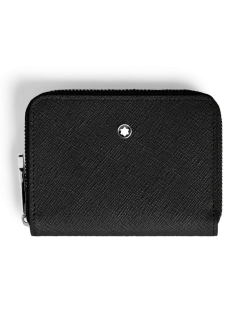 Mini-Brieftasche 2 cc mit Reißverschluss aus Sartorial Leder - Schwarz - Leder - MB221338 - Brieftaschen