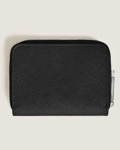 Mini-Brieftasche 2 cc mit Reißverschluss aus Sartorial Leder - Schwarz - Leder - MB221338 - Brieftaschen