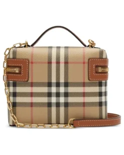 Mini Check Kosmetiktasche - Nude