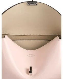 Mini-Clutch T-Lock aus Naplack Pink
