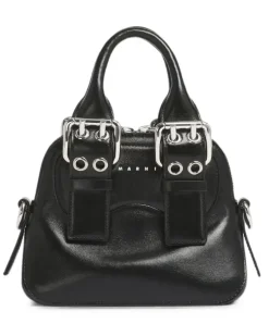 Mini Gürteltasche aus schwarzem Leder
