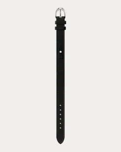 Mini-Stirrup-Armband aus Kalbsleder Black