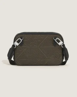 Mini Umhängetasche aus 4810 Jacquard - Khaki - Stoff und Leder - MB220257 - Messenger Bags