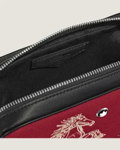 Mini-Umhängetasche Year of the Horse aus besticktem Gabardine - Stoff und Leder - MB222855 - Messenger Bags