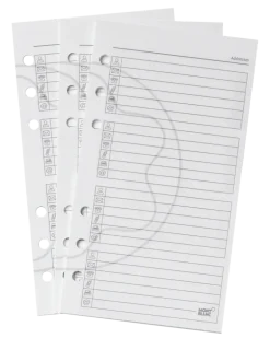 Mittelgroße Blätter, Adressbuchseiten - MB3027 - Papier Refills