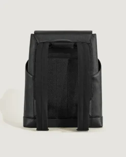 Mittelgroßer Rucksack aus hochwertigem Leder - Schwarz - Leder - MB220421 - Rucksäcke
