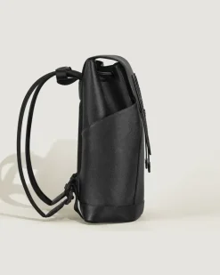 Mittelgroßer Rucksack aus hochwertigem Leder - Schwarz - Leder - MB220421 - Rucksäcke