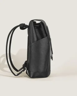 Mittelgroßer Rucksack aus hochwertigem Leder - Schwarz - Leder - MB220421 - Rucksäcke