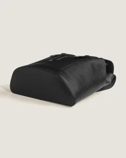 Mittelgroßer Rucksack aus hochwertigem Leder - Schwarz - Leder - MB220421 - Rucksäcke