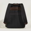 Mittelgroßer Rucksack mit 3 Fächern aus Sartorial Leder - Ebony colour - Leder - MB222929 - Rucksäcke