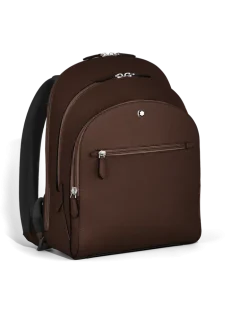 Mittelgroßer Rucksack mit 3 Fächern aus Sartorial Leder - Ebony colour - Leder - MB222929 - Rucksäcke