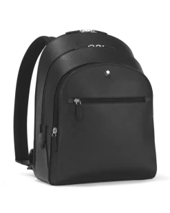 Mittelgroßer Rucksack mit 3 Fächern aus Sartorial Leder - Schwarz - Leder - MB130275 - Rucksäcke