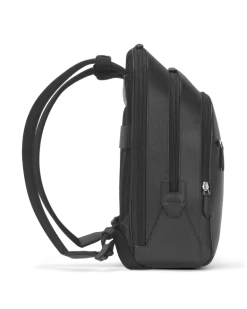 Mittelgroßer Rucksack mit 3 Fächern aus Sartorial Leder - Schwarz - Leder - MB130275 - Rucksäcke