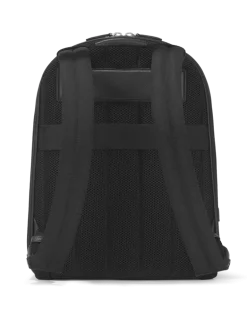 Mittelgroßer Rucksack mit 3 Fächern aus Sartorial Leder - Schwarz - Leder - MB130275 - Rucksäcke