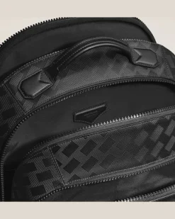 Mittelgroßer Rucksack mit 3 Fächern aus Extreme Leder - Schwarz - Leder - MB199847 - Rucksäcke