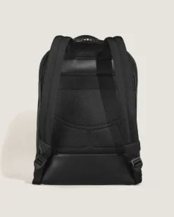 Mittelgroßer Rucksack mit 3 Fächern aus Extreme Leder - Schwarz - Leder - MB199847 - Rucksäcke