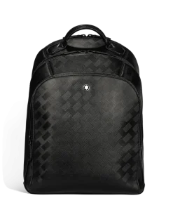 Mittelgroßer Rucksack mit 3 Fächern aus Extreme Leder - Schwarz - Leder - MB199847 - Rucksäcke