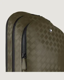 Mittelgroßer Rucksack mit 3 Fächern aus Extreme Leder - Khaki - Leder - MB221594 - Rucksäcke