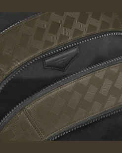 Mittelgroßer Rucksack mit 3 Fächern aus Extreme Leder - Khaki - Leder - MB221594 - Rucksäcke
