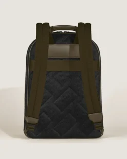 Mittelgroßer Rucksack mit 3 Fächern aus Extreme Leder - Khaki - Leder - MB221594 - Rucksäcke