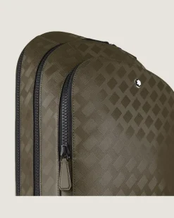 Mittelgroßer Rucksack mit 3 Fächern aus Extreme Leder - Khaki - Leder - MB221594 - Rucksäcke