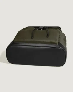 Mittelgroßer Rucksack Montblanc Panorama - Khaki - Stoff und Leder - MB223111 - Rucksäcke