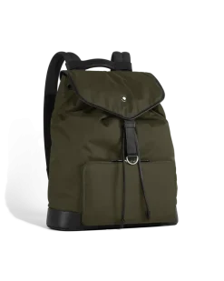 Mittelgroßer Rucksack Montblanc Panorama - Khaki - Stoff und Leder - MB223111 - Rucksäcke