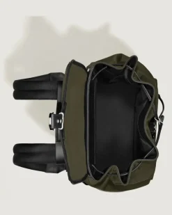 Mittelgroßer Rucksack Montblanc Panorama - Khaki - Stoff und Leder - MB223111 - Rucksäcke